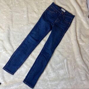 Madewell High Riser Skinny dark wash denim 24